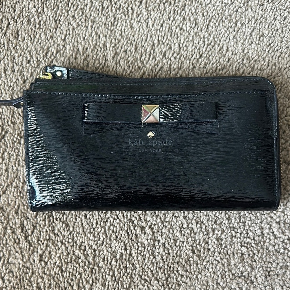 Kate Spade Glossy Black Clutch
